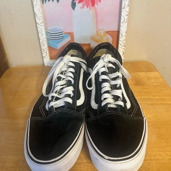 VANS Mens Old Skool 'Black White' sneakers size 14 men - Picture 3 of 6